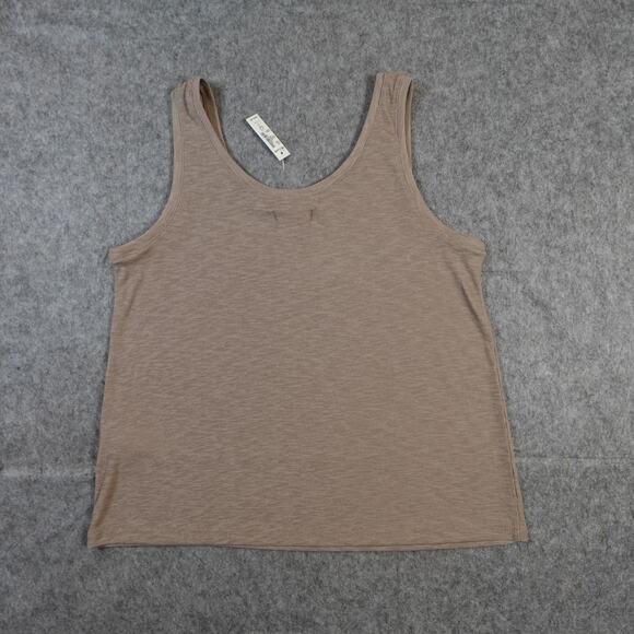 Madewell Top Womens Small NWT Eastover Tank Ribbed Tan Brown Basic Casual Knit - Picture 7 of 11